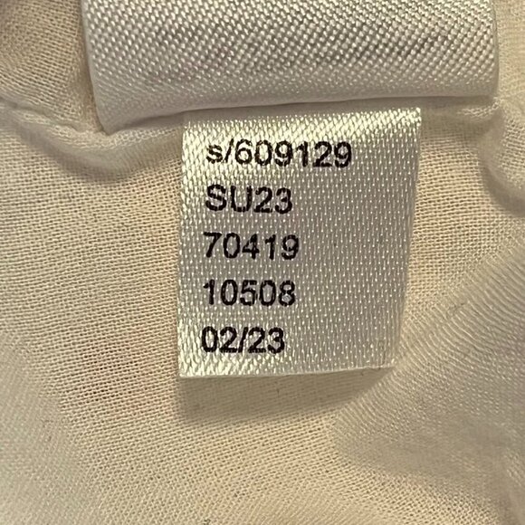 Ann Taylor Loft Dress Dot Embroidered Tiered V-Neck Swing Flouncy Boho Summer L - Picture 9 of 9